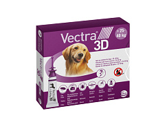 Протипаразитарні краплі для собак вагою 25-40 кг від усіх видів зовнішніх паразитів Вектра Ceva Vectra 3D Dogs