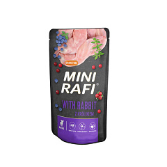 Беззерновой влажный корм для собак мини пород с Кроликом и Ягодами Dolina Noteci Mini Rafi Grain Free Adult Rabbit