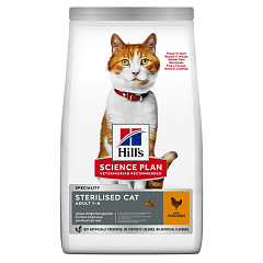Сухой корм с курицей для стерилизованных кошек в возрасте 1-6 лет Hill's Science Plan Cat Sterilised Adult 1-6 Chicken
