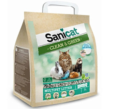 Целюлозний поглинаючий наповнювач для котячого туалету Sanicat Recycled Cellulose