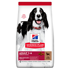 Сухой корм с ягненком и рисом для собак средних пород Hill's Science Plan Adult 1-6 Medium 11-25 kg Lamb & Rice Сухой корм с ягненком и рисом для собак средних пород Hill's Science Plan Adult 1-6 Medium 11-25 kg Lamb & Rice
