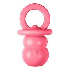 KONG Puppy Binkie Pink Развивающая игрушка для щенков Розовая Пустышка для лакомств