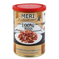 Консервоване м'ясо для котів М'ясо Качки без кісток MERI Deluxe Cat 100% Meat Duck Muscle