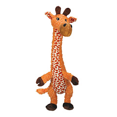 KONG Shakers Luvs Giraffe М'яка іграшка для собак Пищачий Жираф з канатною шиєю