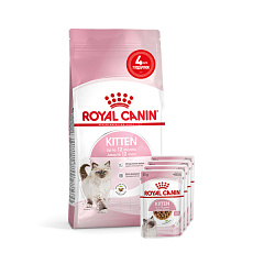 Акционный набор корма для котят в возрасте от 2 до 12 месяцев Royal Canin Kitten