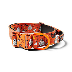 Тактичний широкий нашийник для собак з ручкою Хелловін BullyBillows Halloween Boo Combat Collar Handle 5 cm