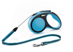 Поводок-рулетка для собак маленьких пород весом до 12 кг Flexi New Comfort S Cord трос 5 m