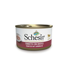 Консерва для котів віком від 1 року Тунець із Зубаном у желе Schesir Adult Cat Tuna & Dentex in Jelly