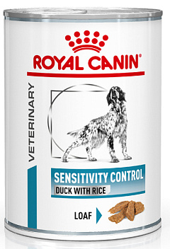Консерва лечебная с уткой для собак с пищевой непереносимостью Royal Canin Veterinary Sensitivity Control Duck & Rice Loaf