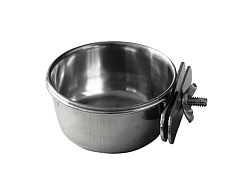 Металева чашкова годівниця із гвинтовим кріпленніям для птахів Stainless Nobby Металева чашкова годівниця із гвинтовим кріпленніям для птахів Stainless Nobby