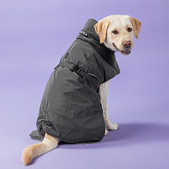 Зимняя куртка на FIR-подкладке и белым светоотражением для собак PAIKKA Visibility Winter Jacket Dark Зимняя куртка на FIR-подкладке и белым светоотражением для собак PAIKKA Visibility Winter Jacket Dark