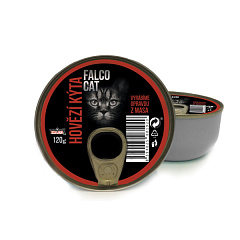 Консервоване добірне м'ясо для вибагливих котів Яловичина FALCO CAT 100% Meat Beef