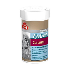 Кальциевая добавка с витамином D для укрепления костей и зубов собак 8in1 Excel Calcium