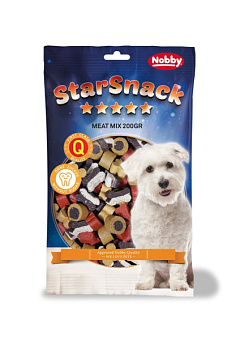Лакомства без сахара для щенков и маленьких собак Мясной микс Nobby StarSnack Mini Meat Mix