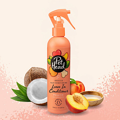 Швидкоочищуючий кондиціонер для собак з ароматом персика Pet Head Quick Fix Leave In Conditioner