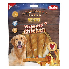 Лакомства для ухода за зубами собак Куриные трубочки Nobby StarSnack Dental BBQ Wrapped Chicken