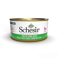 Консерва для цуценят віком до 1 року Куряче філе з Алое в желе Schesir Puppy Chicken Fillets & Aloe in Jelly