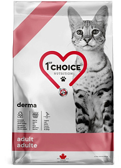 1st Choice Adult Derma Сухий корм з лососем для кішок з гіперчутливою шкірою Фест Чойс