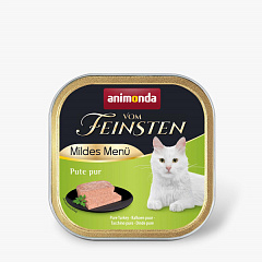 Беззернова дієтична консерва без сої для котів Паштет з Індички Animonda Vom Feinsten Mild Menu Pate Turkey