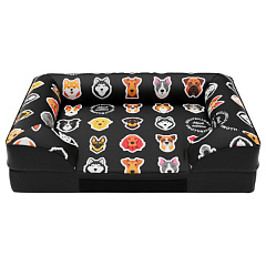 Ортопедическая лежанка для собак со съемным непромокаемым чехлом BullyBillows Luxury Dog Bed Black Edition