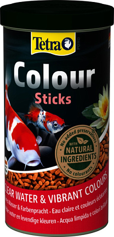 Полноценный корм в виде палочек с витаминно-минеральным комплексом для усиления окраса прудовых рыб Tetra Pond Colour Sticks