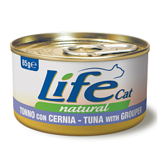 Консерва для котов Тунец с Окунем Life Cat Natural Tuna & Grouper