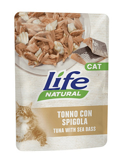 Влажный корм для кошек Тунец с Морским окунем Life Cat Natural Tuna & Sea Bass