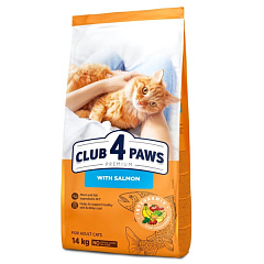 Сухой корм для взрослых котов с Лососем Club 4 Paws Premium Adult Cats Salmon Сухой корм для взрослых котов с Лососем Club 4 Paws Premium Adult Cats Salmon