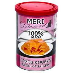 Консервированное мясо для котов Кусочки Лосося FALCO MERI Deluxe Cat 100% Fish Salmon Pieces