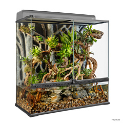 Скляний великий тераріум з палюдаріумом 90 x 45 x 90 см Exo Terra Natural Terrarium Large X-Tall PT2609
