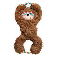KONG Tuggz Sloth М'яка іграшка перетяжка для собак Лінивець з пищалкою