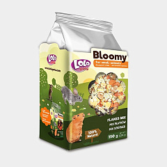Ласощі для гризунів та кроликів Мікс Пластівців LoLo Pets Bloomy Small Animals Flakes Mix