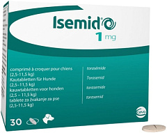 Мочегонный препарат для собак весом 2,5-11,5 кг Исемид Ceva Isemid 1 mg Мочегонный препарат для собак весом 2,5-11,5 кг Исемид Ceva Isemid 1 mg