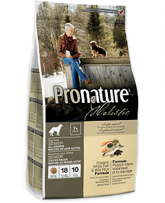 Сухий корм з білою рибою та диким рисом для собак віком від 7 років Pronature Holistic Dog Senior Mature Or Less Active All Breeds Сухий корм з білою рибою та диким рисом для собак віком від 7 років Pronature Holistic Dog Senior Mature Or Less Active All Breeds