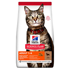 Сухий корм для дорослих кішок з ягнятком Hill's Adult