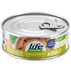 Консерва для кішок Лосось з Морськими Водоростями Life Cat Natural Vellutate Adult Salmon & Alga