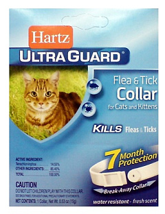 Інсектоакаріцидний нашийник для котів від бліх та кліщів Hartz Ultra Guard Flea & Tick Collar Cats & Kittens
