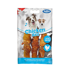 Лакомства для растворения зубного камня у собак Куриный Рулет Nobby StarSnack Classic Extra Protein Chicken Poll