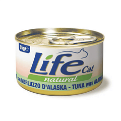 Консерва для кошек Тунец с Треской Life Cat Natural Tuna & Alaska Cod Консерва для кошек Тунец с Треской Life Cat Natural Tuna & Alaska Cod