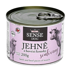 Консервоване м'ясо для собак з чутливим травленням Ягня з Яловичиною FALCO SENSE DOG 100% Meat Lamb & Beef Консервоване м'ясо для собак з чутливим травленням Ягня з Яловичиною FALCO SENSE DOG 100% Meat Lamb & Beef