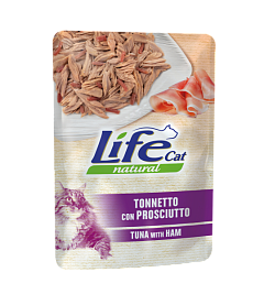 Влажный корм для кошек Тунец с Ветчиной Life Cat Natural Tuna & Ham