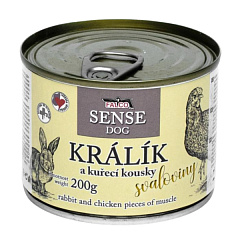 Консервоване м'ясо для собак з чутливим травленням Кролик з Куркою FALCO SENSE DOG 100% Meat Rabbit & Chicken Консервоване м'ясо для собак з чутливим травленням Кролик з Куркою FALCO SENSE DOG 100% Meat Rabbit & Chicken