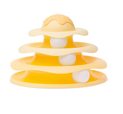 Интерактивная игрушка для кота Трехуровневая Башня с шариком по кругу Imac Interactive Tower & Spinning Balls