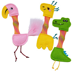 Мягкая игрушка для кошек ToyBox Животные зоопарка с кошачьей мятой Catnip Soft Nobby