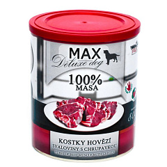 Консервоване м'ясо для собак Яловичина з Хрящами FALCO MAX Deluxe Dog 100% Meat Cubes Beef Muscle Gristle