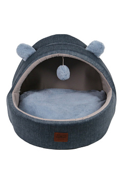 Антискользящий лежак-домик с двухсторонней подушкой для котов Mia Jungo Pets