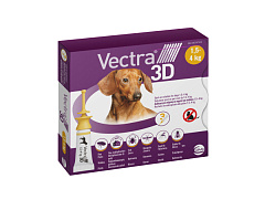 Протипаразитарні краплі для собак вагою 1,5-4 кг від усіх видів зовнішніх паразитів Вектра Ceva Vectra 3D Dogs