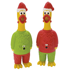 Новогодние игрушки для собак Рождественский Петух с пищалкой Chicken Xmas Nobby