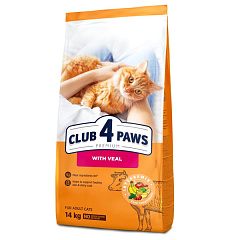 Сухой корм для взрослых котов с Телятиной Club 4 Paws Premium Adult Cats Veal Сухой корм для взрослых котов с Телятиной Club 4 Paws Premium Adult Cats Veal