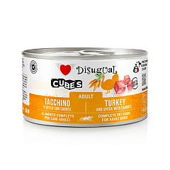 Безглютенова консерва для собак Індичка з Беконом та Морквою Disugual Dog Cubes 92% Adult Turkey, Speck & Carrots